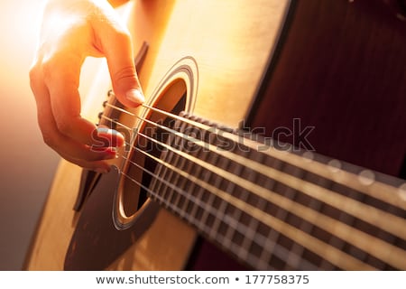 Stock fotó: Woman With An Acoustic Guitar