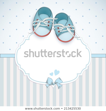 Stock photo: Baby Boy Shower Card