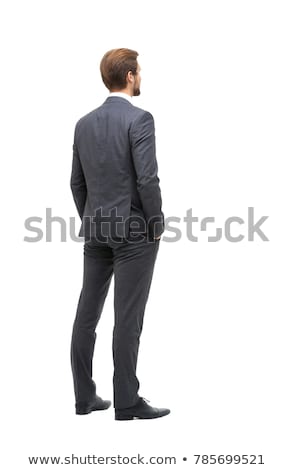 Foto d'archivio: Back View Of A Business Man Standing