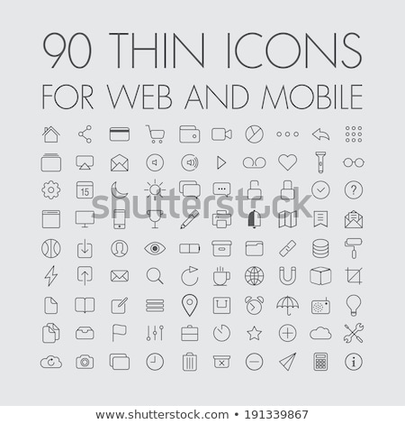 Foto stock: Set Of 90 Web Icons
