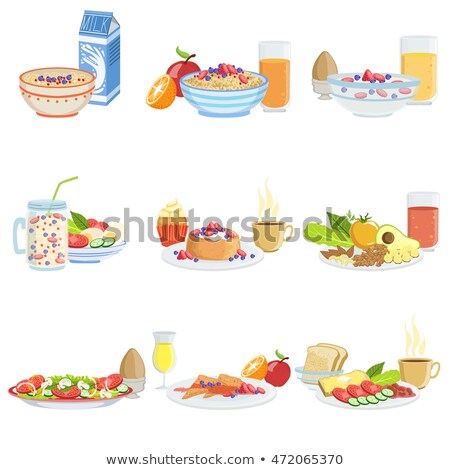 Foto stock: Crepe Orange Juice And Apple