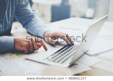 Stockfoto: Akenman · Die · Laptop · Computer · Met · Behulp · Van