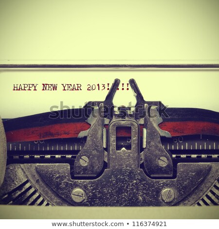 Happy New Year On Old Typewriter Foto stock © nito