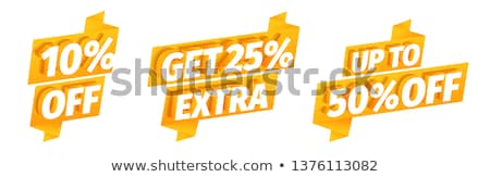 Foto d'archivio: Get 25 Percent Golden Vector Icon Design