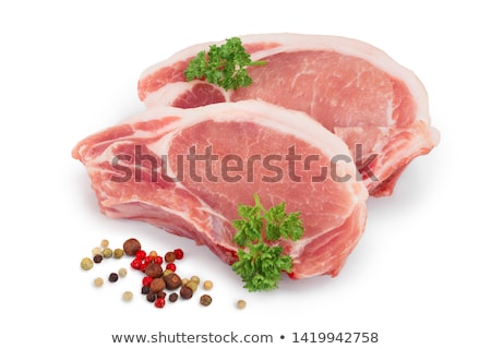 ストックフォト: Pork Chop On White Background