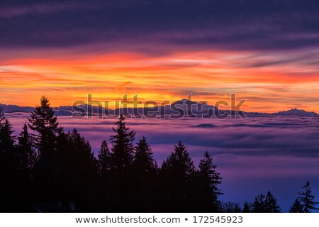 Foto stock: Mount Baker And Vancouver Bc At Dawn