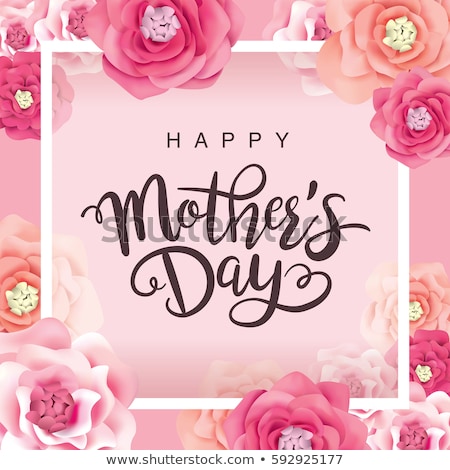Stock fotó: Mothers Day Lettering Text For Greeting Card