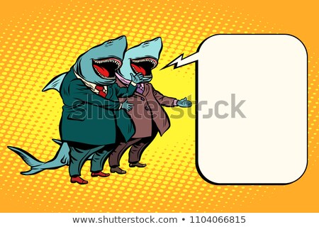 Сток-фото: Business Shark Copy Space Background Speech