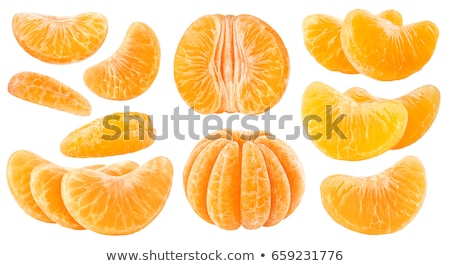 Foto stock: Fresh Organic Peeled Mandarin Fruit With Halves