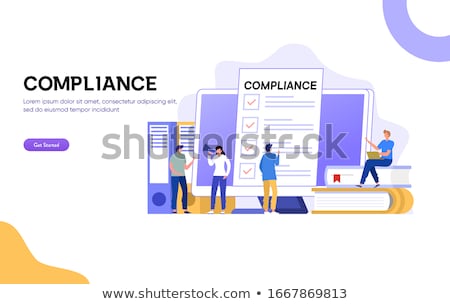 Stock photo: Business Rule Landing Page Template