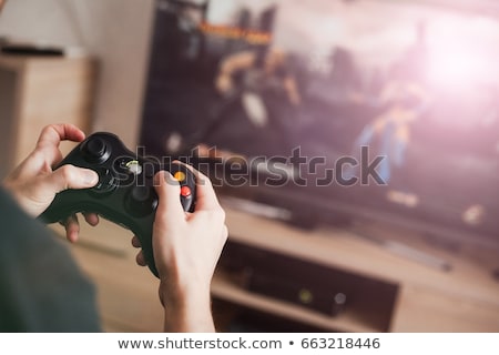 Stok fotoğraf: Men Play Video Game