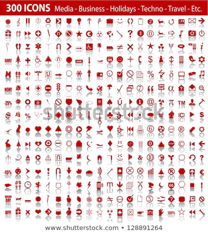Red Web Icons [[stock_photo]] © hugolacasse