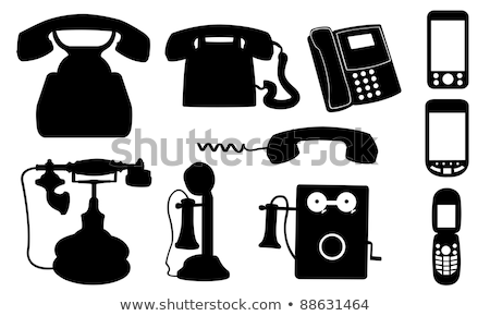 Silhouette Of A Telephone Imagine de stoc © laschi