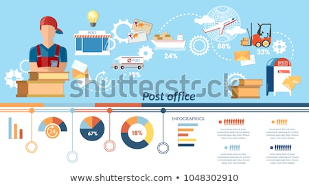 Stockfoto: People Work At Post Office International Delivery