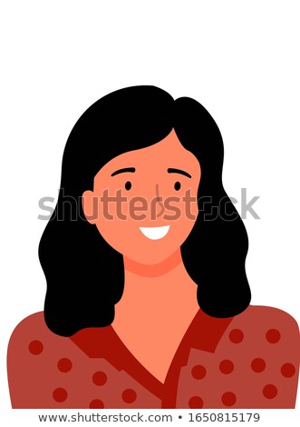 Zdjęcia stock: Happy Middle Age Woman In Brown Dotted Blouse