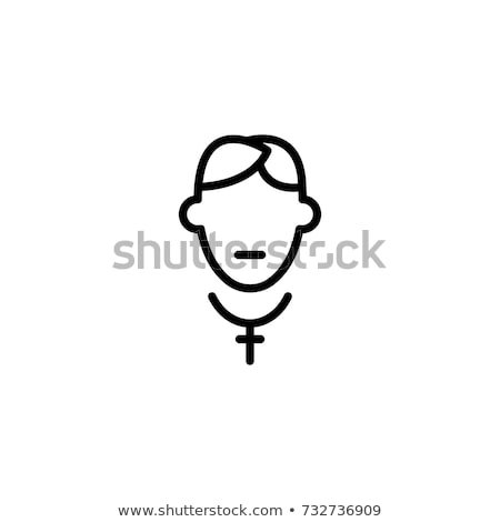 Stock photo: Priest Preacher Icon Vector Outline Illustration