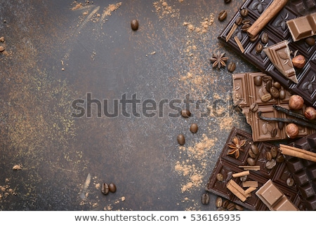 [[stock_photo]]: Chocolate With Coffee Beans Spices And Nuts