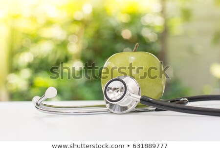 Stock photo: Medical Stethoscope And Green Apples