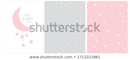 Stockfoto: Delicate Baby Girl Shower Card