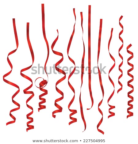 Stock foto: Shiny Colorful Satin Ribbons Hanging In Curls Holiday Celebrat