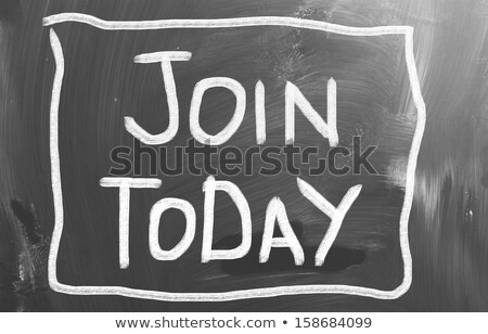 Zdjęcia stock: Join Today Chalk Illustration