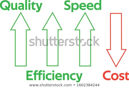 Foto stock: Quality Speed Efficiency In Arrows