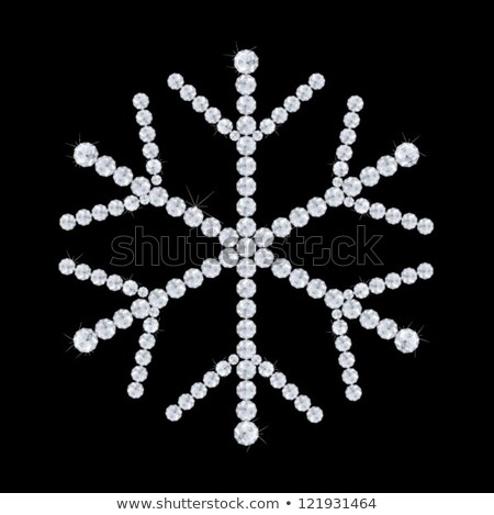 Stock fotó: Brilliant Diamond Snowflake Vector Illustration
