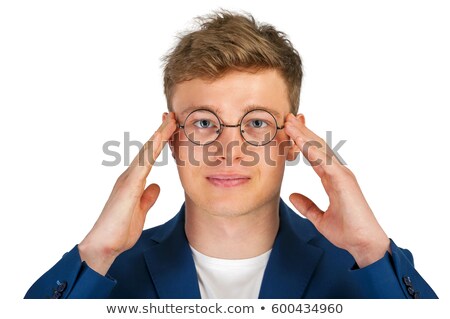 Young Man With Glasses Thinking ストックフォト © Wisiel