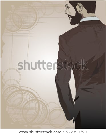 Stok fotoğraf: Business Man Posing Backwards