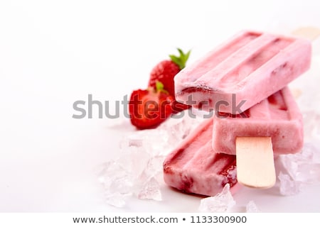 ストックフォト: Frozen Yogurt Popsicles For Summer