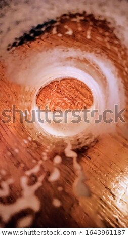 Сток-фото: Abstract Concentric Foam Pattern On The Glass