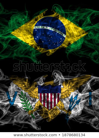 Stock fotó: Brazil And Virgin Islands Us Flags