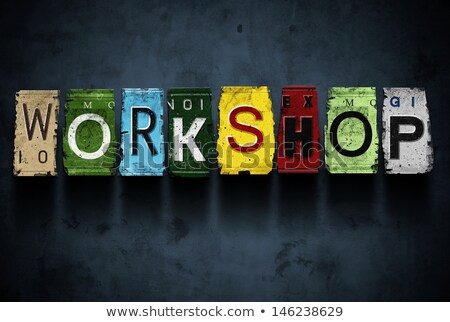 Stock photo: Workshop Word On Plate