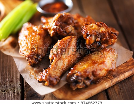 Stock fotó: Barbecue Chicken Wings