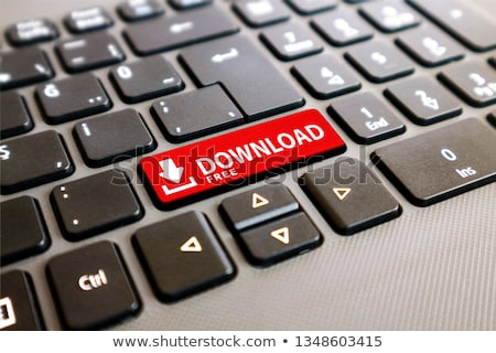 Stok fotoğraf: Free Download On Keyboard Key Concept