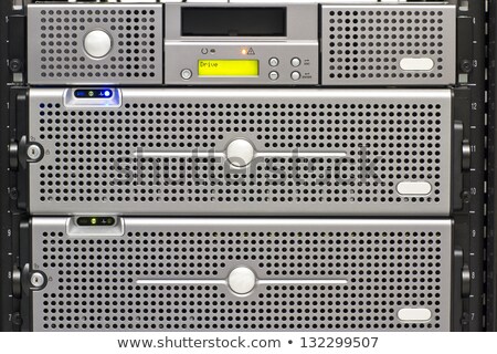 [[stock_photo]]: Close Up Of Rack Mounted Server