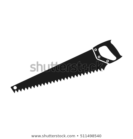 Stockfoto: Hand Saw Tool Carpenter Symbol