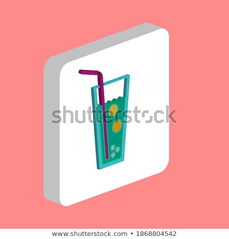 Stockfoto: Lemonade Color Isometric Concept Icons