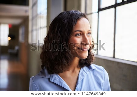 Foto d'archivio: Close Up Portrait Of A Happy Young Businesswoman