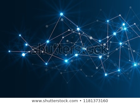 Foto stock: Abstract Polygonal With Connecting Dots And Lines Connection Science Background