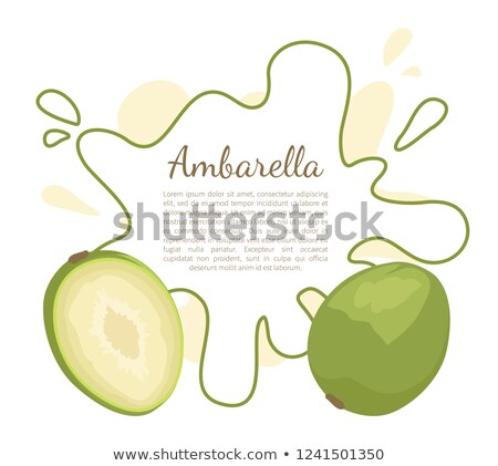 [[stock_photo]]: Ambarella Exotic Juicy Fruit Vector Poster Text