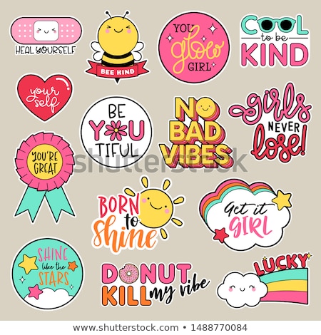 Foto d'archivio: Fun Stickers Colorful Fun Stickers Design Cartoon Stickers