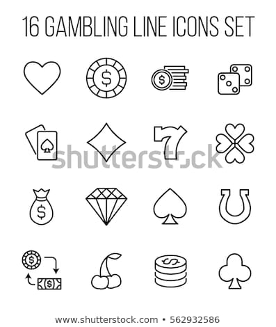 Foto d'archivio: Currency And Playing Cards Ace And Coins Vector