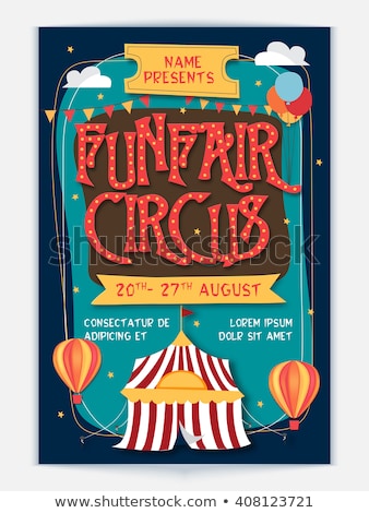 Stock fotó: Circus Fun Fair Amusement Park Theme Template