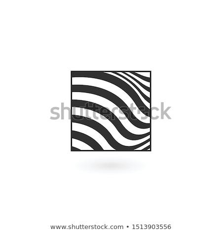 Stockfoto: Abstract Wavy Round Conceptual Logo In Square Shape Perfect For Your Company Logo Or Presentations