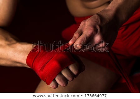 Foto stock: Kick Boxer Getting Ready