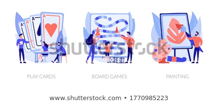 Foto stock: Social Isolation Free Time Spending Abstract Concept Vector Illustrations