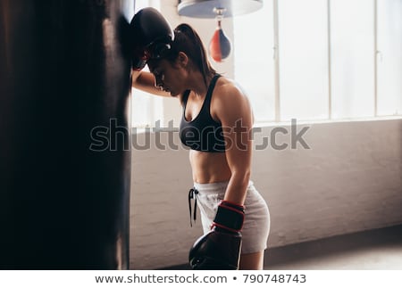 Stok fotoğraf: Tired Female Boxer