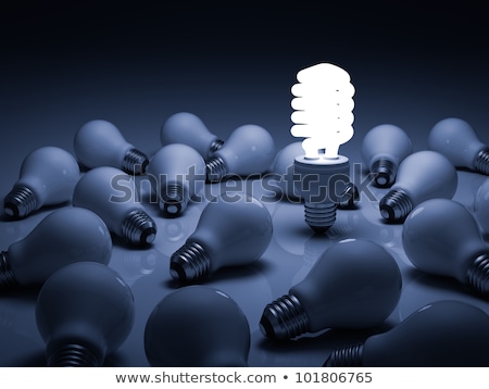 Stockfoto: Ompacte · fluorescerende · gloeilamp