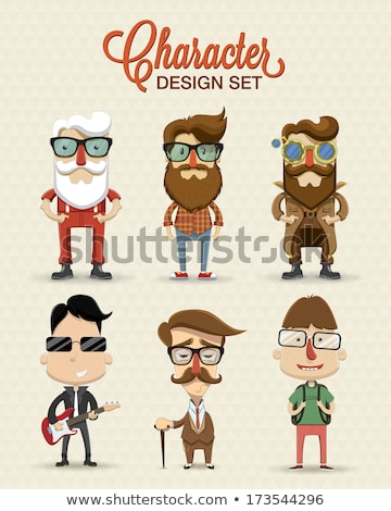 Foto stock: Rockstar - Cartoon Character - Vector Illustration